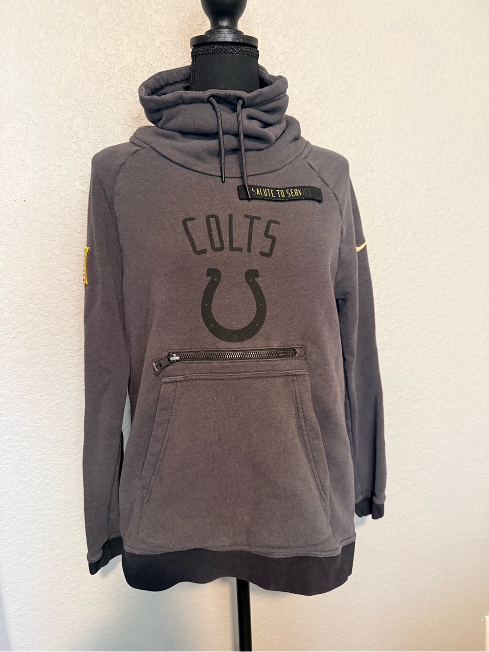 Nike Indianapolis Colts Pullover Hoodie Sweatshirt - Charcoal Gray